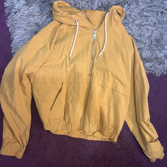 KIDS Yellow bomber jacket with hoodie - Picture 1 of 2